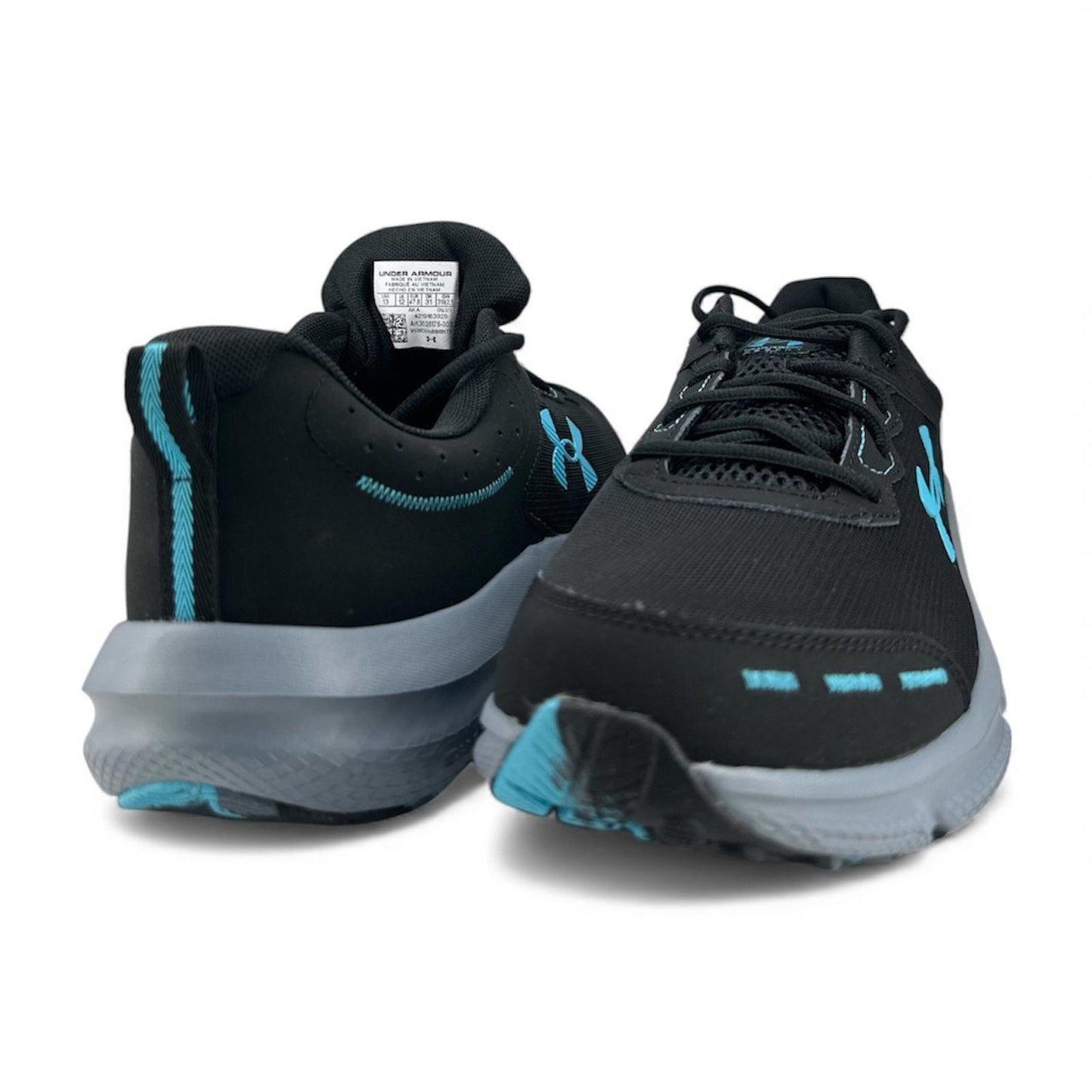 Under Armour Charged Assert 10 Men’s Running Shoes Black Blue Size 13 3026175-00